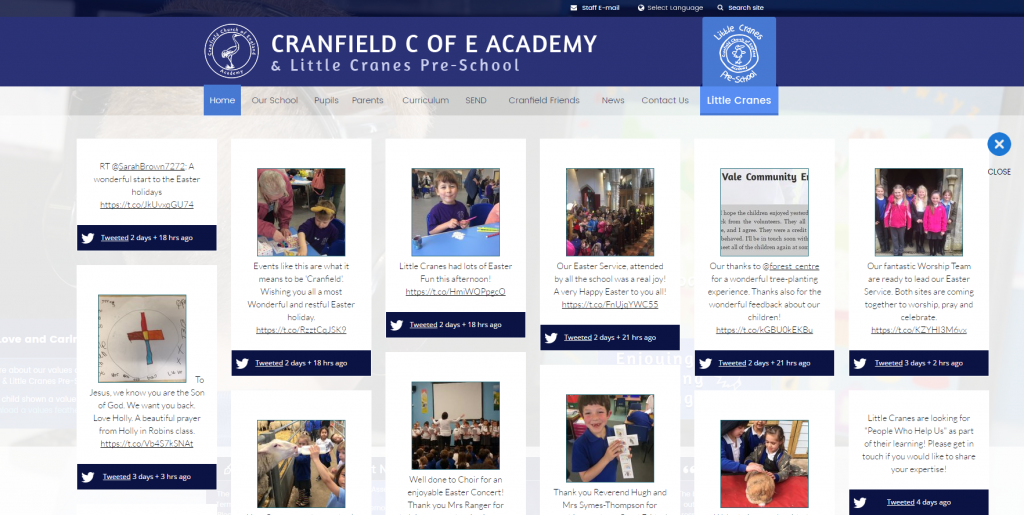 Cranfield Academy Twitter Wall