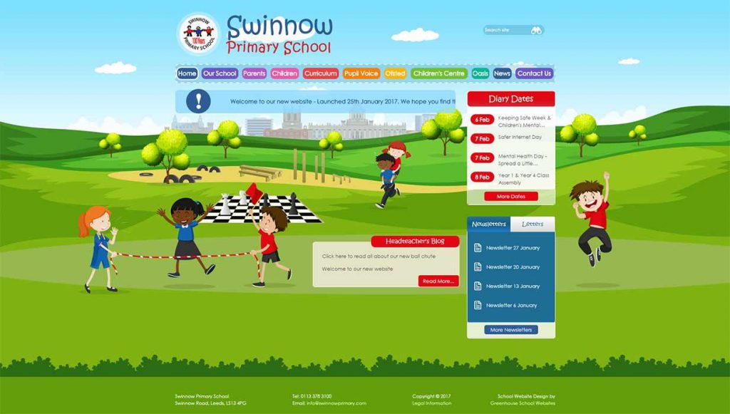 Swinnow Primary School Website Design