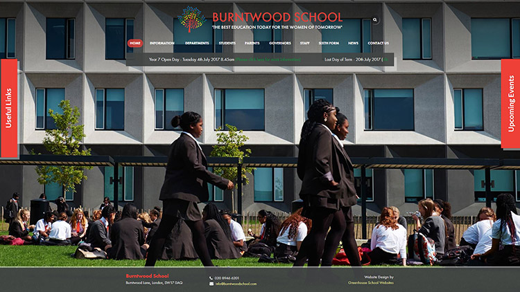 Burntwood school website design