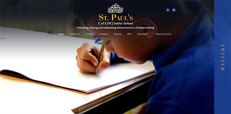 St Paul's school - latest school website design