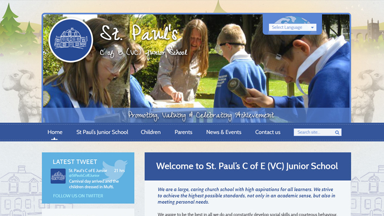 St Paul's school website redesign