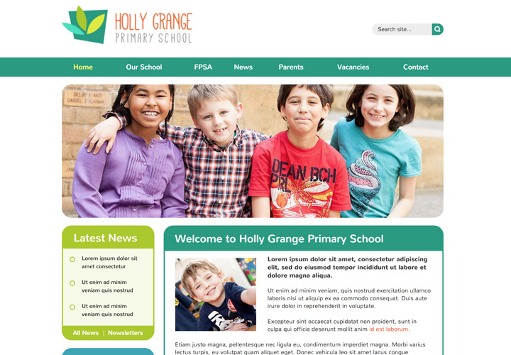 friendly school website templates