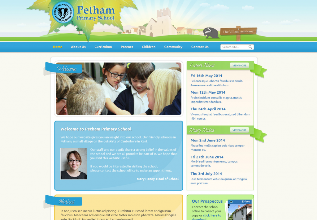 Petham Primary Trust School Websites 2014 by Greenhouse School Websites