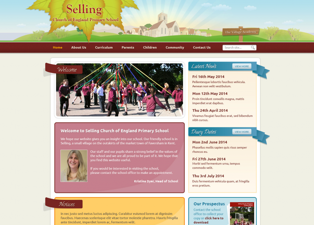 Selling Primary Trust School Websites Design 2014 by Greenhouse School Websites