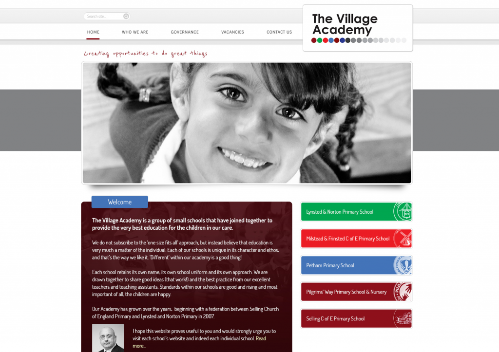 Village Academy Trust Website Design 2014 by Greenhouse School Websites