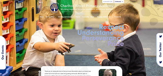 charlton wood primary school website design