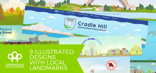 9 illustrated school website designs