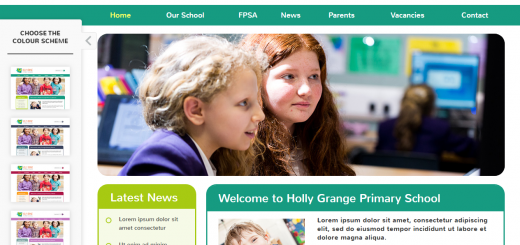 pre-designed school website template