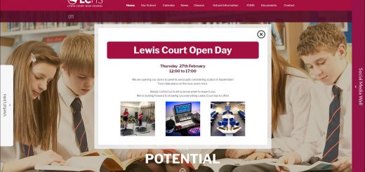 Website open day popup alert