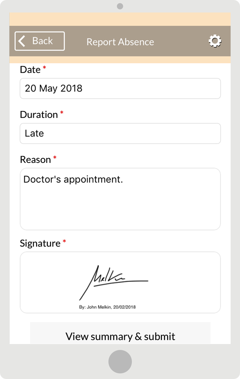 Screenshot of the Suttons Primary